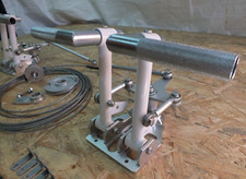 Doppel-Pedalanlage UL-Flugzeug, mit Steuerstangen, Umlenkrollen, Drahtseil, etc.