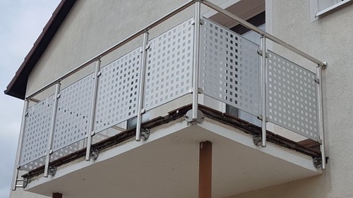 Edelstahl balkon geländer alu - edelstahl,