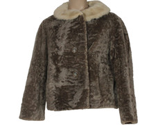 echte kurze Pelzjacke Bolero Gr. 36 S  Lammfell Nerz Vintage grau