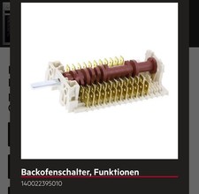 Dreefs  WAHLSCHALTER FÜR BACKÖFEN 140022395010 AEG, Electrolux, Juno . 