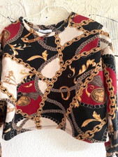 ZARA Crop Versace Muster Top