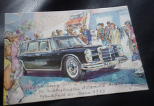 MERCEDES 600 (W100)...original POSTKARTE (Hans Liska)....RAR + WIE NEU...1963