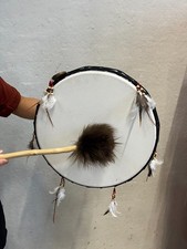 Schamanische Trommel 16"/40 cm, Synthetisches Fell, Inkl. Schlägel