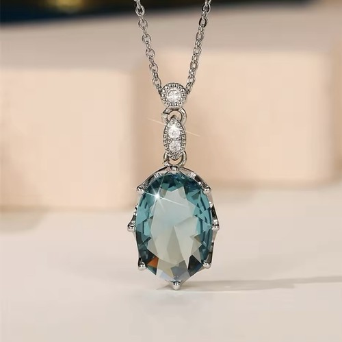Sterlingsilber großer blauer