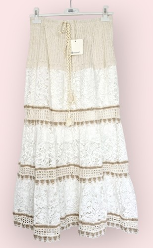 Boho maxirock mit - boho, spitzen-