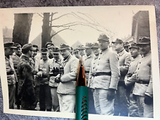 Orig.Foto Volkssturm alte Männer Ausbildung seltene Uniform mit Luftwaffen Mütze