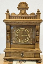 Vintage Kaminuhr Tischuhr Holz