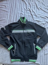 Lacoste Trainingsjacke Herren M Schwarz Grün Vintage Logo Reißverschluss