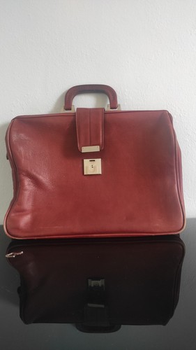 Aktentasche aus leder rot - leder,,