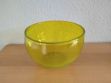 Glasschale, DIBBERN, Modell „Marrakesch“, Ø 23 cm ,H 17 cm, gelb