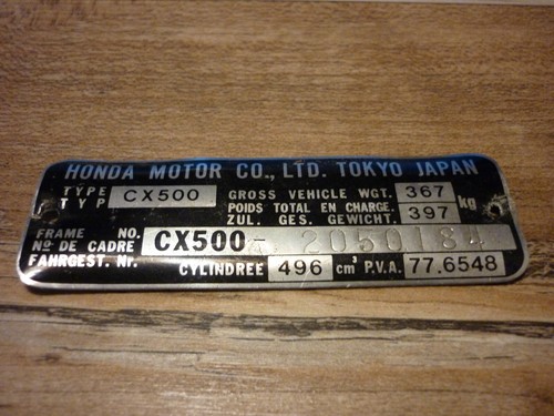 Original altes typenschild - original,