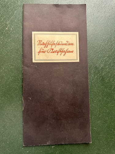 Alte hinweis broschüre - alte, von