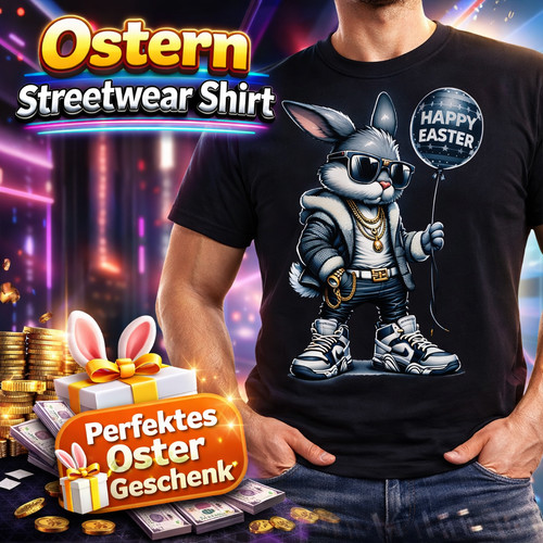 Herren shirt ostern hase - herren, t-shirt
