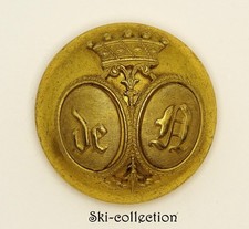 -knopf Livree, Baron Von N Frankreich, Richtung 1860. 30 Mm. Aufnäher Goldrand