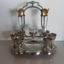 Jugendstil Eierbecher Menage