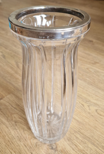 Kristall vase 800er - vase, silber