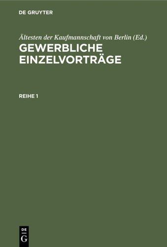 Gewerbliche einzelvorträge - gewerbliche,