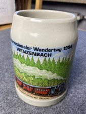 8. Int. Wandertag Wenzenbach 1984 Bierkrug 0,5 L Falkensteiner Bockl Bockerl
