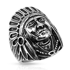 Edelstahl Ring Apache Indianer