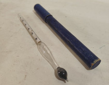 Aräometer Alkoholmeter Weinprober Baume Winzer  Mosterei Wein Alkohol alt OVP