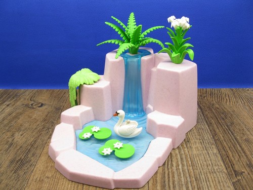 Wasserfall rosa mit schwan - rosa, &