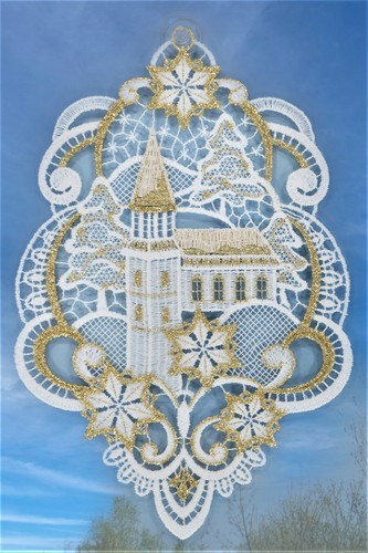 Fensterbild weihnachten kirche - fensterbild,