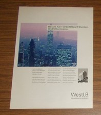 Seltene Werbung WestLB - Empire State Building - World Trade Center 1991