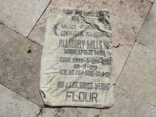 Original US Mehlsack Leinensack Flour 40er Jahre Mills Wheat Pillsbury Jute Sack