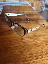 Gianfranco Ferre Brille Damen groß braun gold GFF Logo Mod. 179 Vintage 80s NOS