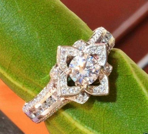 Rund diamant blumenmuster - rund,