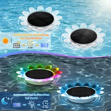 2x Solar Power Poolleuchte LED