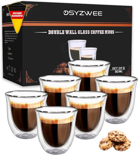 Doppelwandige espressogläser - doppelwandige,