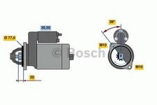 BOSCH 0 986 022 780 Starter Anlasser 1,2kW für HYUNDAI TUCSON (JM) 12V