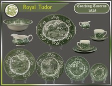 Royal Tudor "Coaching Taverns 1828" Teile zur Wahl: teller platte schale tasse 