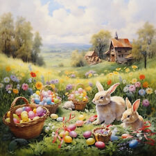 Dekobild Hase Ostereier