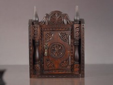 Orient Massiv Holz Schlüsselkasten Schlüsselschrank Key Hanger Keybox dark brown