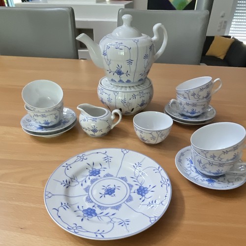 Porzellan teeservice blau - porzellan,