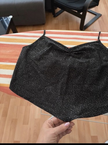 Glitzer top schwarz - top, gr