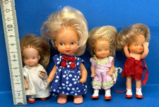 Puppe ARI für Puppenstube Puppenhaus Gummi DDR Spielzeug 4 Stück 8-10cm /P8