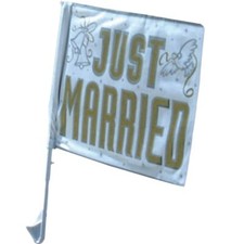 Hochzeit Autofahne Just