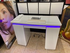Profi Kosmetik/Nagel Tisch Profi Staubabsaugung Mamor Tischplatz weiß Hochglanz 