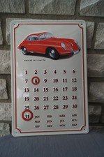 Gepflegtes Porsche 356  Dauer-Kalender Blechschild ,Ewiger Kalender