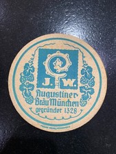 ALTER UNTERSETZER - AUGUSTINER BRÄU BIER MÜNCHEN GEGR 1328 FRANZ HERB MÜNCHEN #2