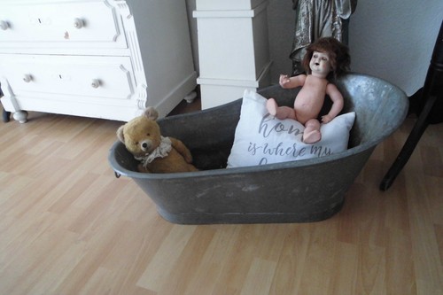 Antike zinkwanne babywanne - antike,
