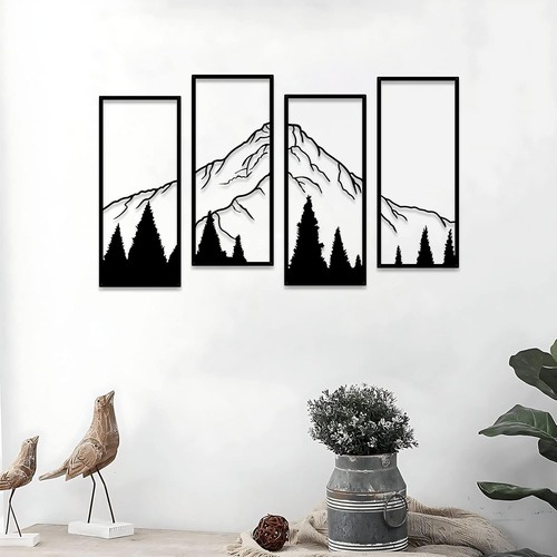 Wanddeko metall berg - metall, wandbild