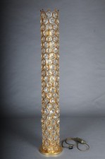 Exklusive vergoldete Stehlampe im Stil von Sciolari, Palwa Deutschland Kristall