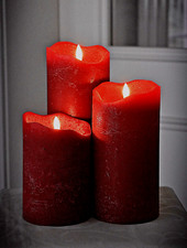 ❀ Design LED Kerze Wein-Rot