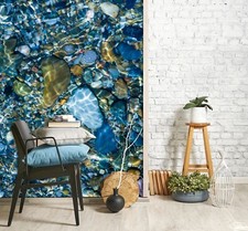 3D Wasser Steine Q5091 Tapete