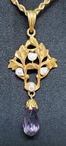 10kt gold jugendstil anhänger - 10kt,