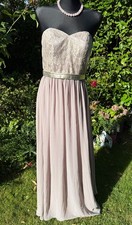 Laona schönes Cocktail Bustier Spitzenkleid neu Gr. 38 taupe